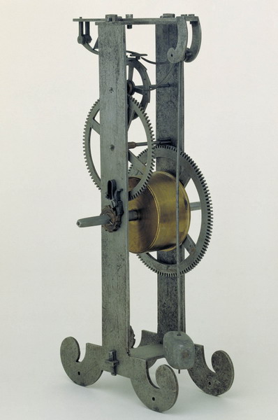 Modello di applicazione del pendolo all'orologio, con scappamento galileiano, Porcellotti, Eustachio;  (1879/01/01-1879/12/31)